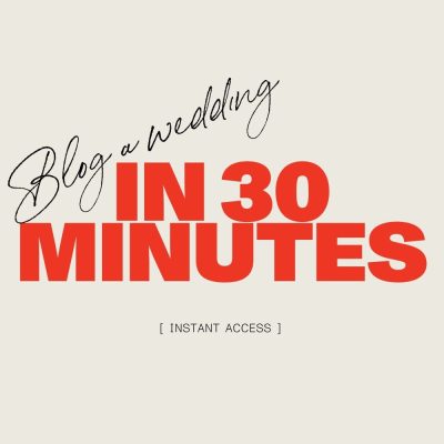 Blog A Wedding In 30 Minutes