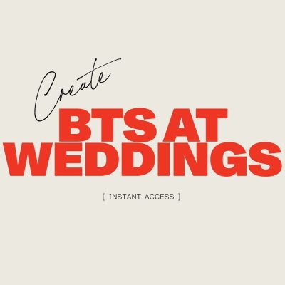 Create BTS at Weddings