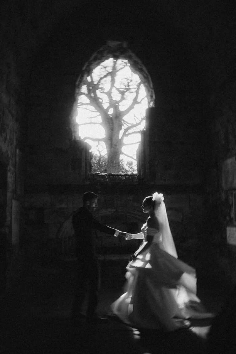 A beautiful bridal portrait perfectly shows the Use Of Backlighting In Wedding Photography
