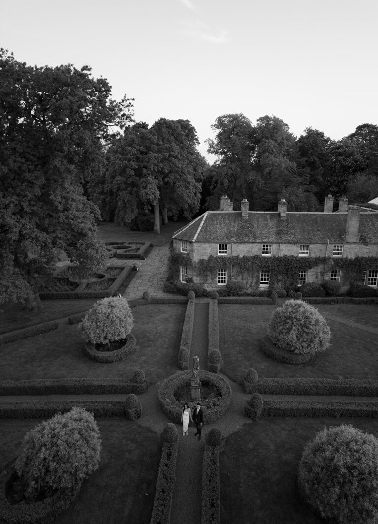 Drone Wedding Photography at a Scottish Estate.