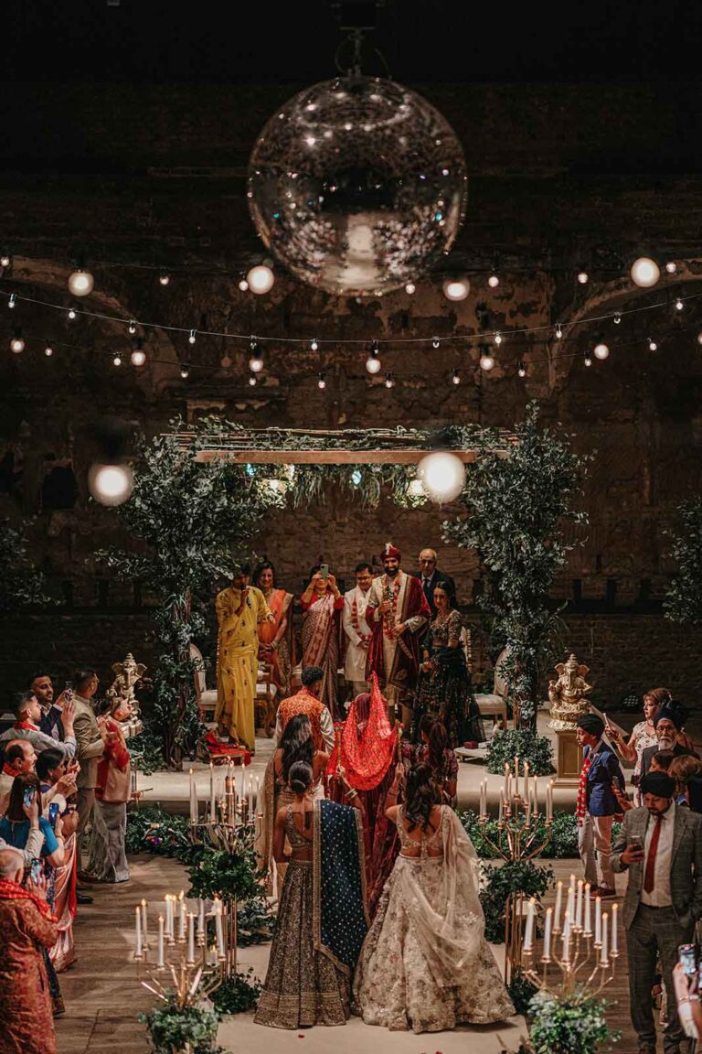 A stunning example of Indoor Wedding Ceremony Photography