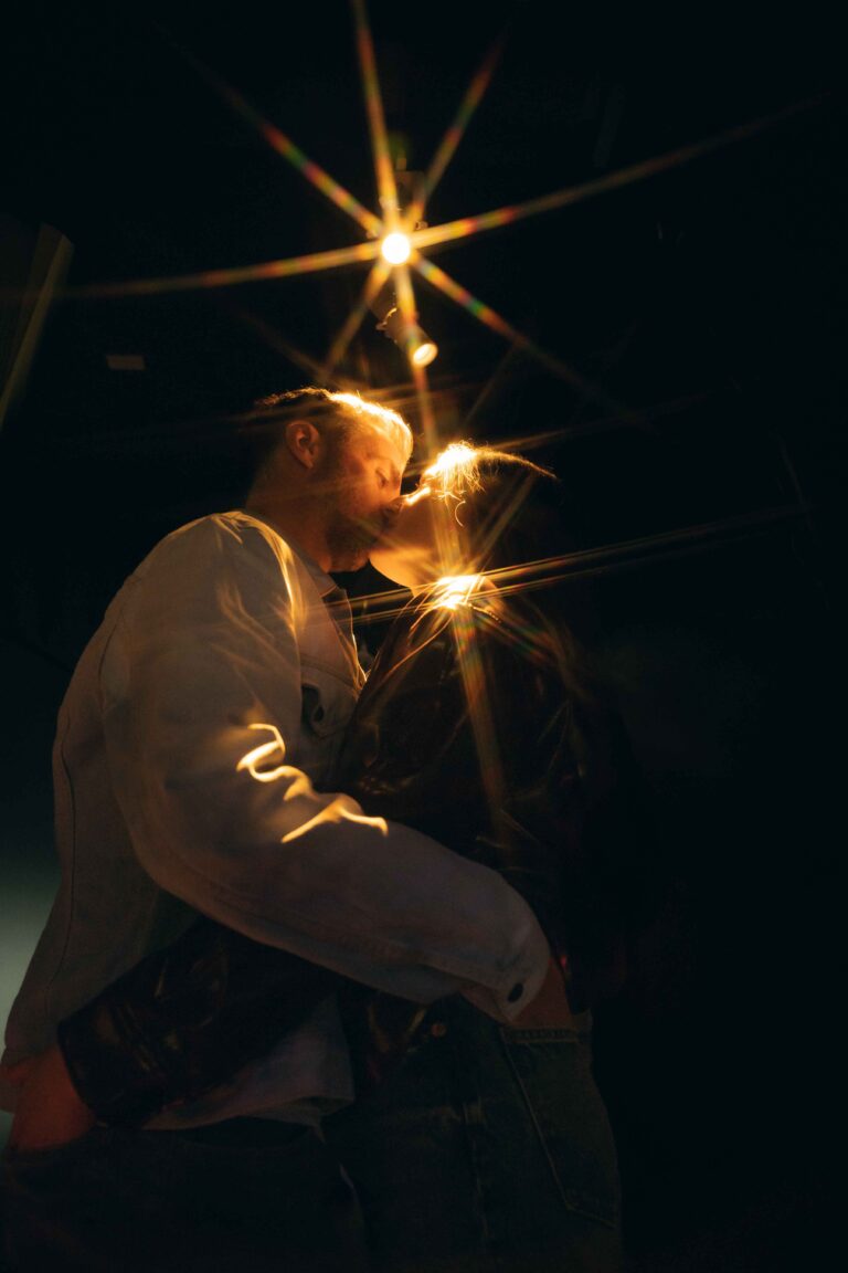This stunning image perfectly displays a Starburst Filter Engagement Photo.